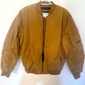 Pull&Bear Bomber Jacket, Gold, Size: M. (Brand New)